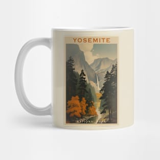 Yosemite National Park Vintage Travel Poster Mug